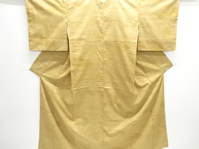 JAPANESE KIMONO / TSUMUGI / WOVEN ABSTRACT PATTERN